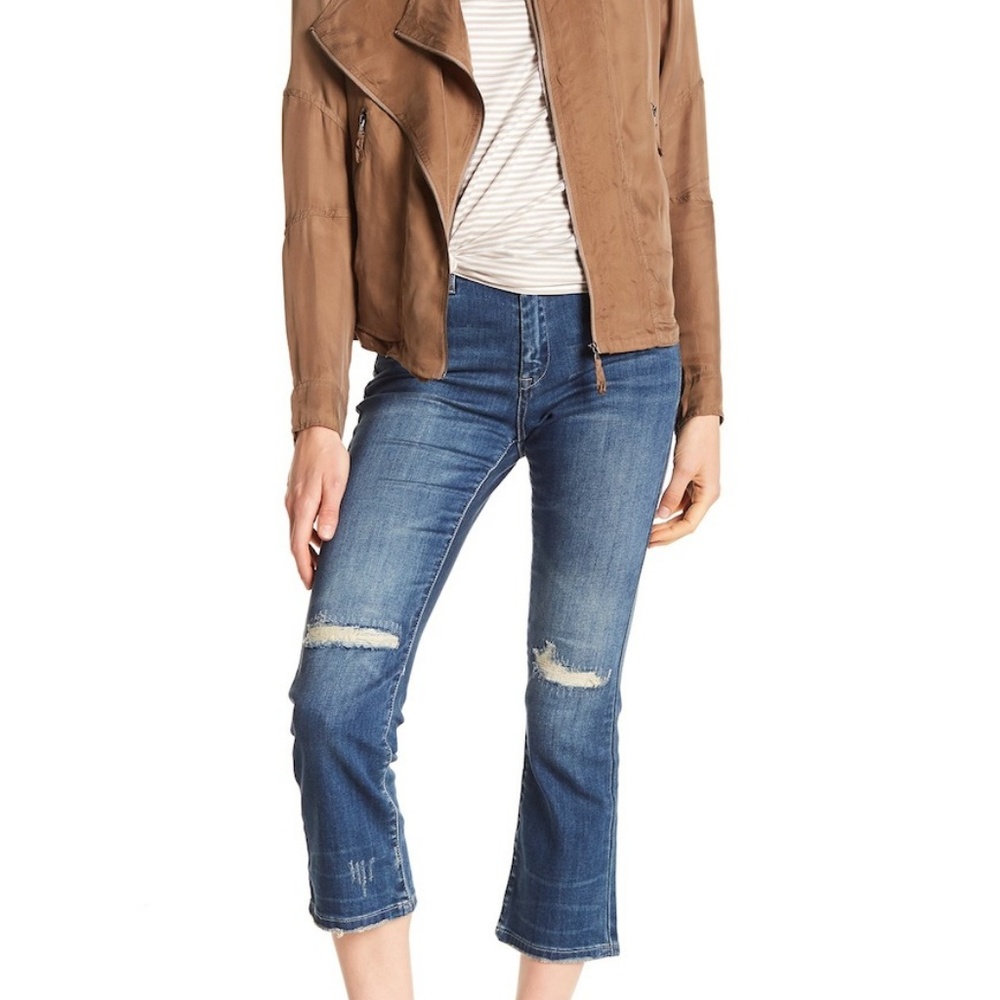 NWT BLANKNYC Denim Distressed Crop Jeans - Picture 1 of 5
